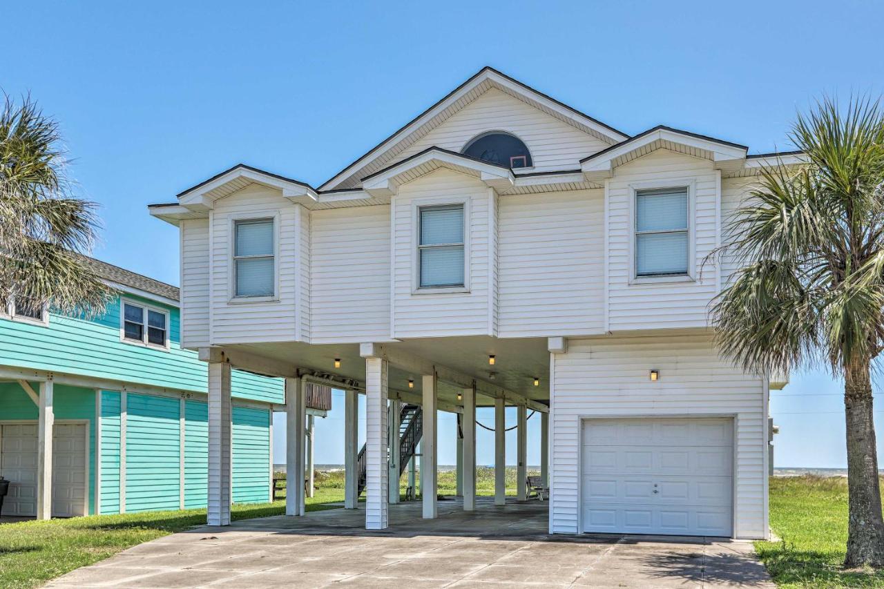 Oceanfront Galveston Home - Walk To Beach! Eksteriør bilde