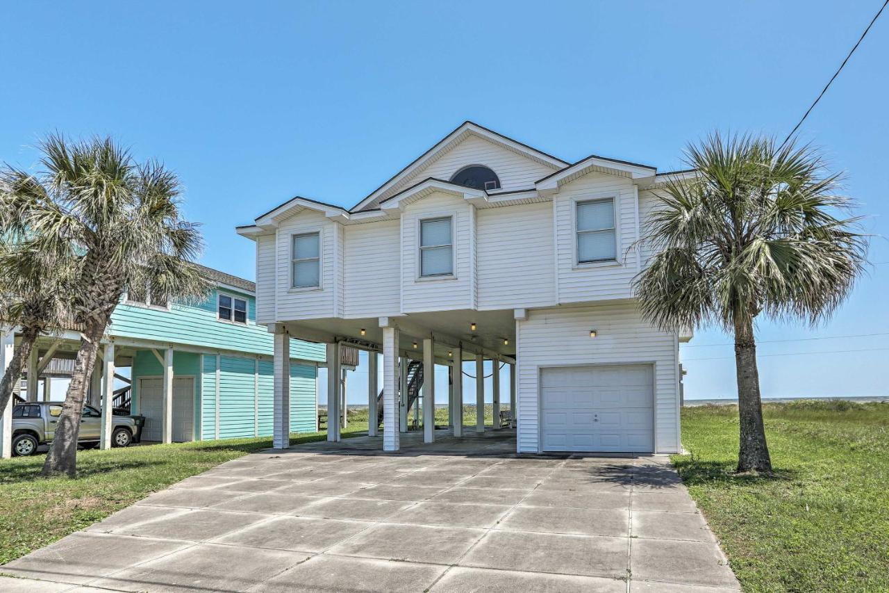 Oceanfront Galveston Home - Walk To Beach! Eksteriør bilde